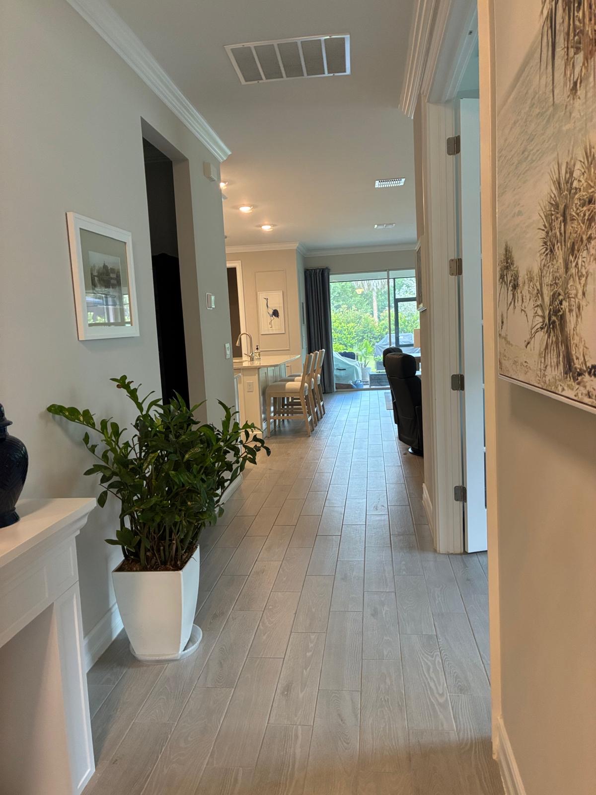 Clean hallway and home interior